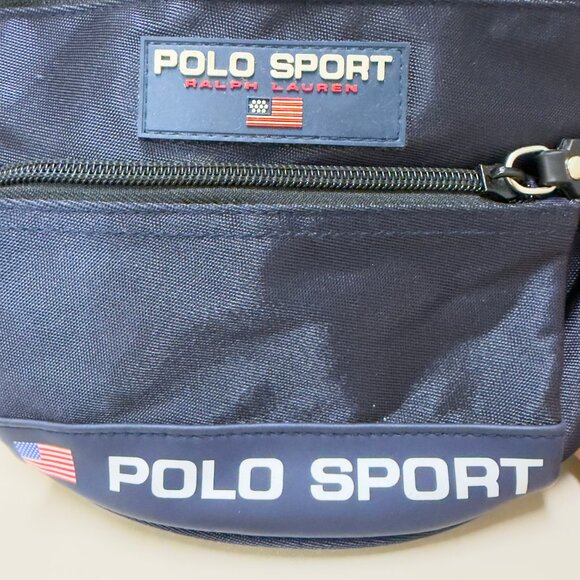 Vintage Polo Sport Ralph Lauren Unisex Blue Belt Bag Fanny Pack - Picture 3 of 8